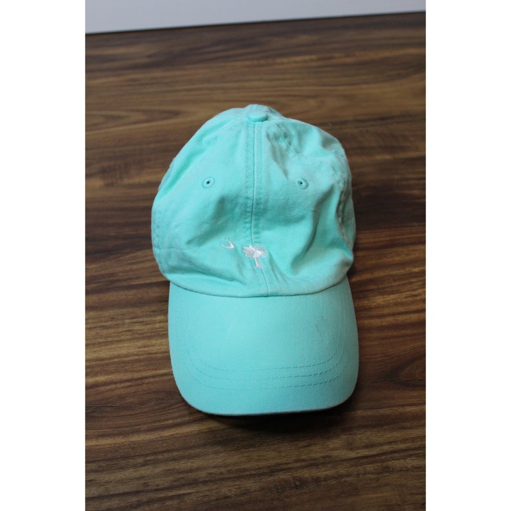 South Carolina Turquoise Aqua Palmetto Flag adjustable hat